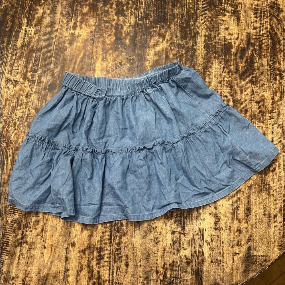 GAP Blue Bubble Mini Skirt with Ruffled Tiers